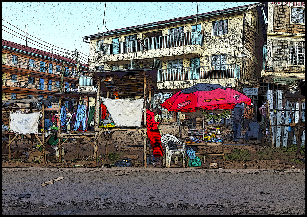 Kenia Town Street Shops